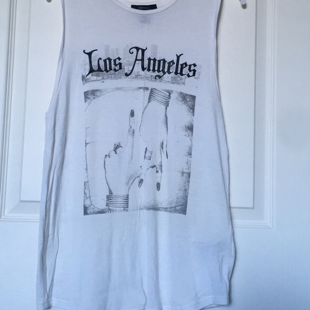 White Los Angeles Muscle shirt